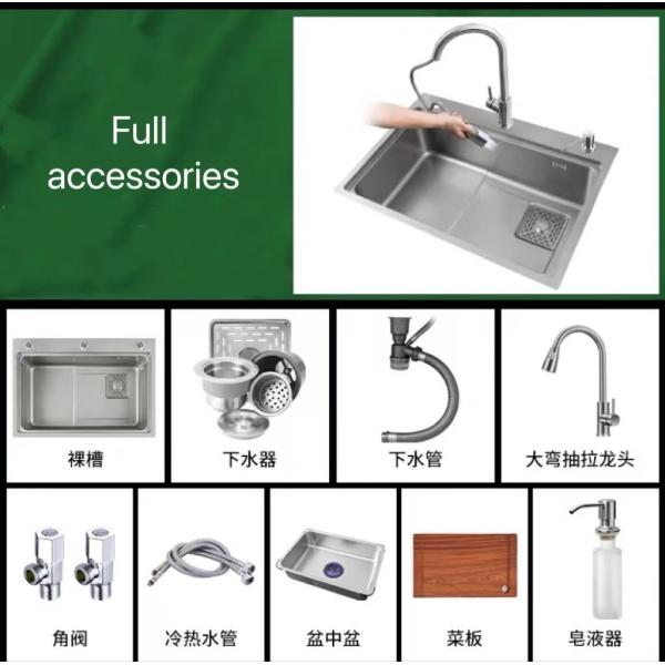 Кухонная раковина рабочего места толщины 3.5mm Handmade с разделочной доской