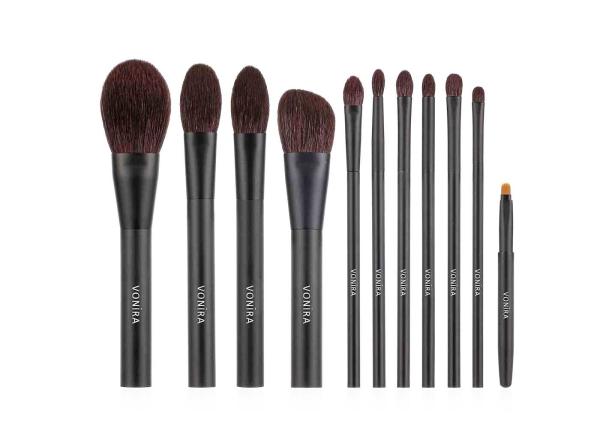 Cabelo natural do prêmio da beleza de Vonira 11 partes do ODM cosmético do OEM do grupo de escovas da composição
