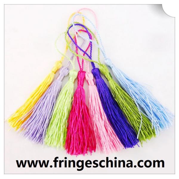Fashion fluorescent mini tassels trimming fringe for pillow and graduation cap decoration