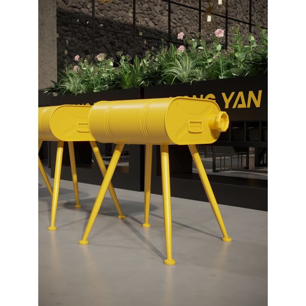 Customized Oil Drum Stool Multi Color Industrial Iron Stool For Milk Tea Shops