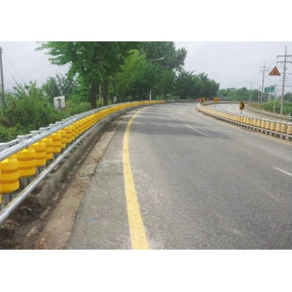 Rotating Guardrail Rolling Guard Barrier , Elastic Roller Barrier System
