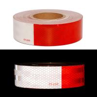Faixa refletora de trailer exterior DOT C2 Faixa refletora 2 polegadas x 150 pés à prova d'água branco e vermelho