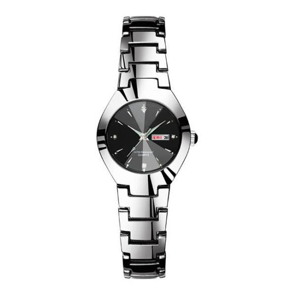 3ATM Quartz Couple Watches OEM Silvertone Luxury Couple Watches Date Function