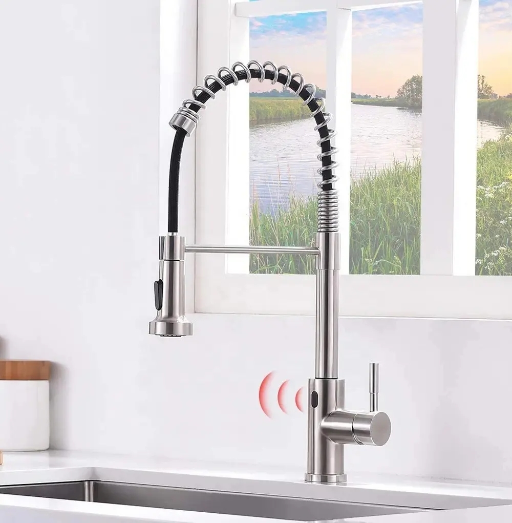 Durable Kitchen Faucet Featuring 304 Stainless Steel and 35mm Ceramic Cartridge with Brushed Surface Finish for Longevity