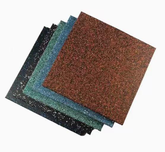 High-Density EPDM Rubber Gym Flooring with 60-70 ShoreA Hardness and 500*500mm Size for Sports Facilities