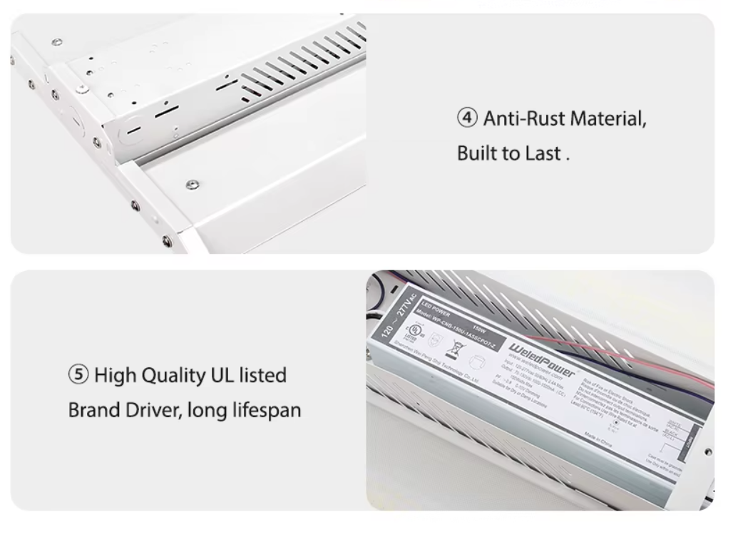 Anti-glare foldable LED linear mining lamp for warehouse and factory lighting