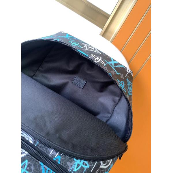 Multicolor Discovery Designer Brand Backpack LV Graffiti Bag Green
