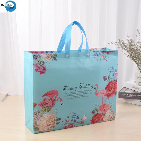 Promotional Heavy Duty 120GSM Glossy Lamination Non Woven PP Woven Fruit Shopping Tote Bag, PP Woven Supermarket Bag