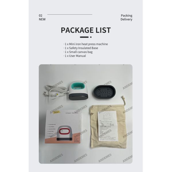Mini Heat Press Machine For T Shirts Transfer Logo Transfer Dimensions 15.3x16x9.2cm