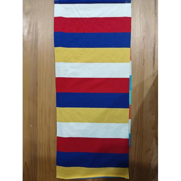 Естественная, легкая в уходе, гибкая и модная полосатая вязаная ткань для французского терри