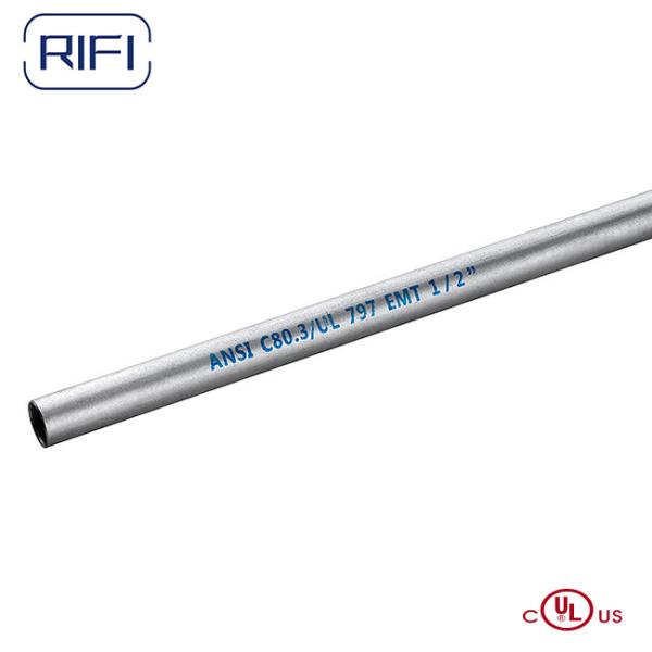UL Standard 3 / 4 Inch EMT Conduit Pipe Metallic 32mm Galvanised Conduit