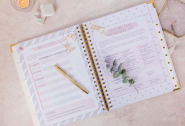 9 X 11 Inches Custom Business Planner , Hardcover Personal Ring Planner For Wedding