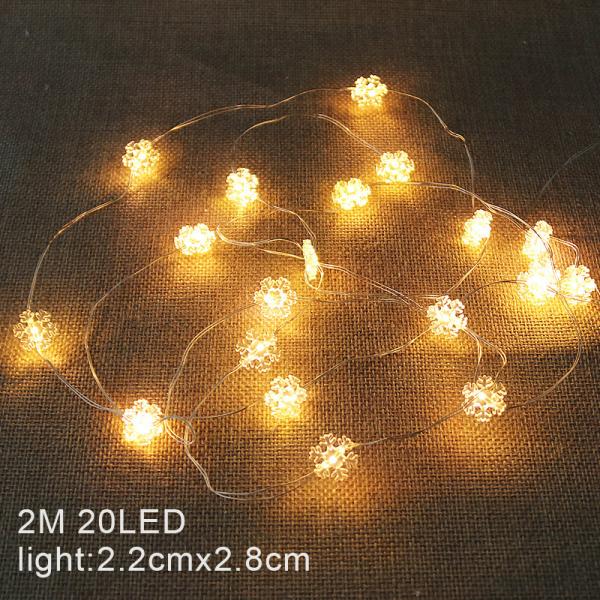 Santa Claus Scepter Snowflakes Elk Socks LED String Lights for Fairy Christmas Decoration
