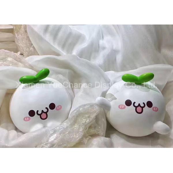 Statues blanches de personnage de dessin animé de fibre de verre de couleur pour