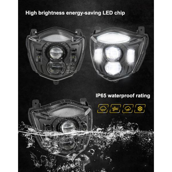 Black LED Motorcycle Headlight for Yamaha XT660R XT660X Custom Modified Design Upgrade