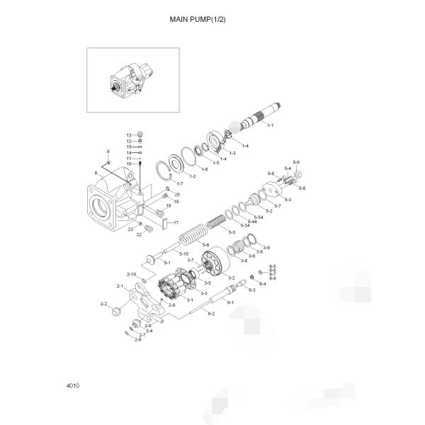 R80-7 Hyundai Excavator Hydraulic Pump AP2D36 31N1-10010 31Q1-10050 Excavator