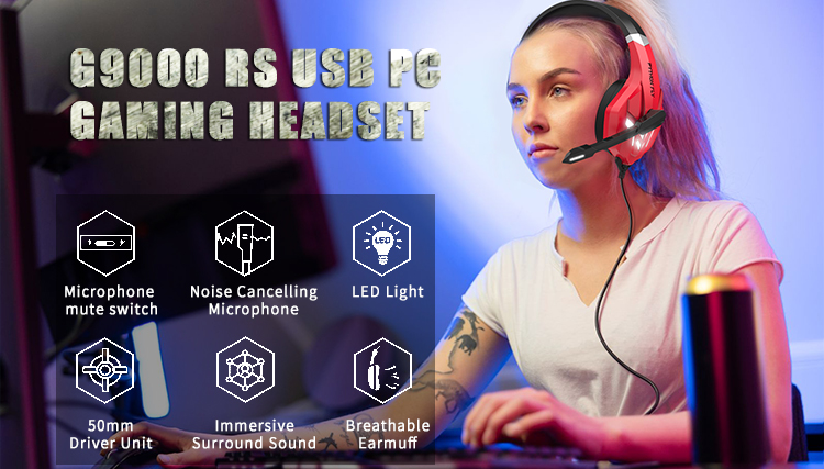 RGB USB проводные игровые наушники Стерео 7.1 Уменьшение шума над ухом для геймера Cadeira
