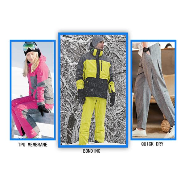 100% Polyester Two Tone Recycled Plastic Bottle Fabric RPET Outdoor Skiing Jacket Fabric Material