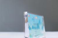 Mini quadros de imagem de plástico transparente com ímãs frigorífico ímã 8 x 12 quadro fotográfico