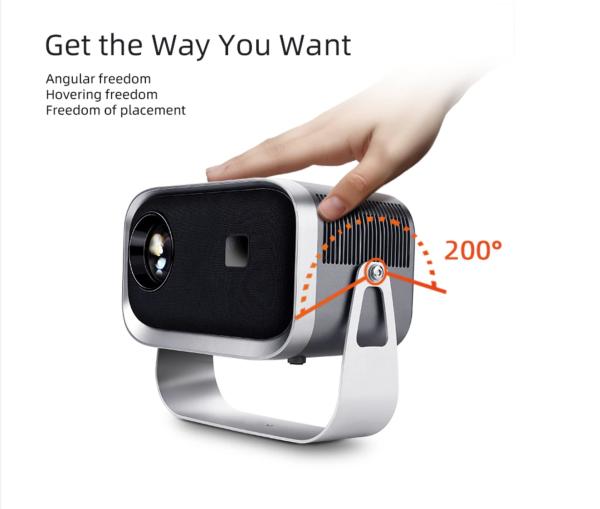 OEM K6 Mini Portable Projector 4k Android 360° Freestyle Auto Focus Projector