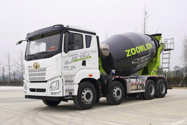 Jiefang Concrete Cement Mixer Truck 13890 Kg Diesel Concrete Mixer For Truck