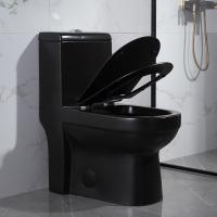 Toilette d'une seule pièce 690x360x810mm noirs au plancher affleurants supérieurs de Siphonic d'hôtel