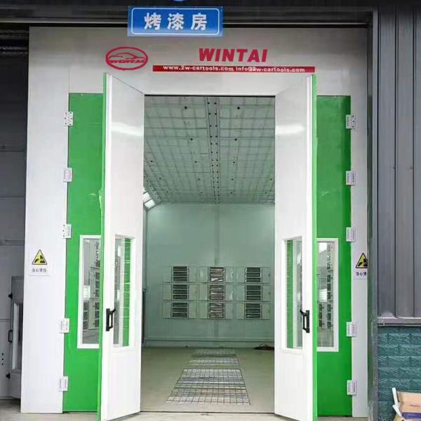 Loja de pintura de pulverização de ônibus industriais LED ao ar livre com 2 conjuntos de ventiladores de escape de 7,5 kW