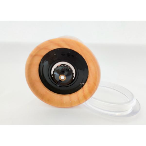 Round Glass Bottle With Wooden Lid And Ceramic Core Pink Salt Grinder