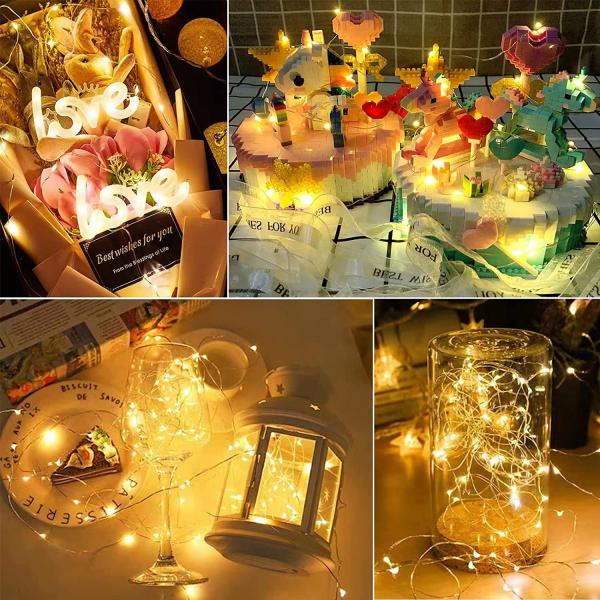 Multi Colored String Lights Waterproof 20 Led Firefly Starry Moon Lights For Bedroom DIY Decor
