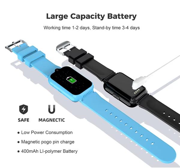Montre connectée intelligente de sécurité pour enfants LT41 avec localisation GPS, appel SOS, appel vidéo et caméra