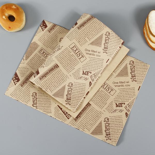 Disposable Sandwich Packaging Paper Full Payment Food Oil Proof Paper for Simple Style
