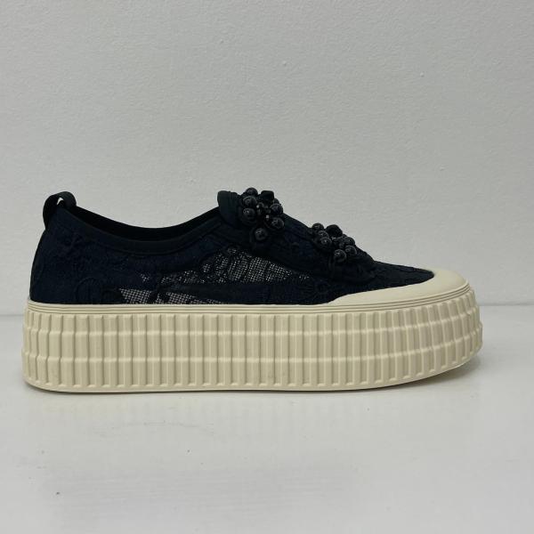 Casual Women Black Espadrilles Mid Top Black Designer Espadrilles