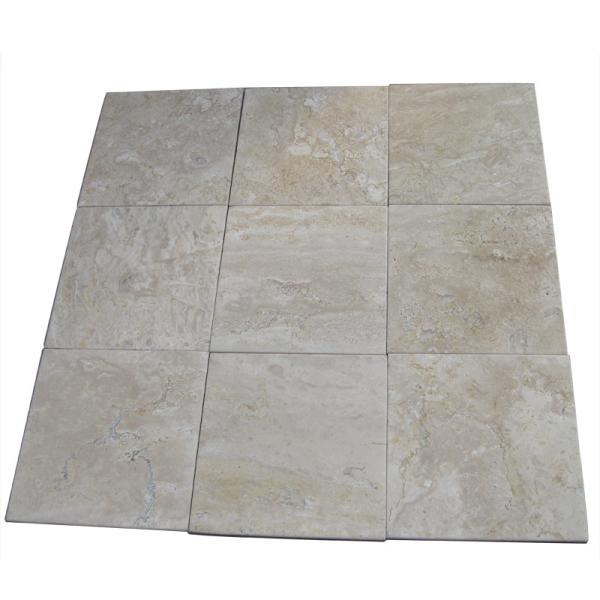 Honed Travertine Natural Slate Wall Tile , Rough Natural Stone Bathroom Tiles 12 X 6