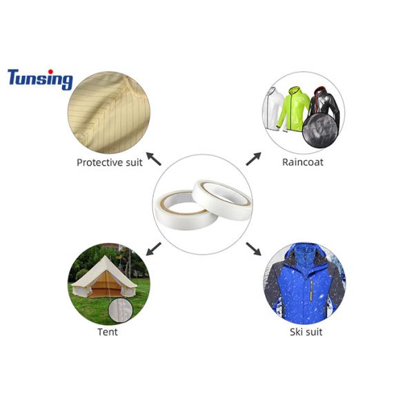 TPU Seam Sealing impermeable cinta adhesiva de fusión en caliente para abrigos de lluvia