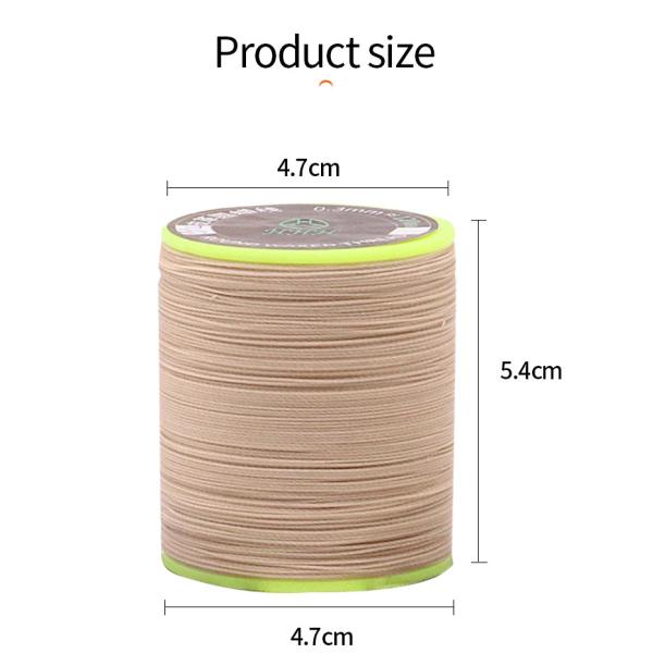0.65mm Round Wax Hand-sewn Waxed High Strength Cored Sewing Thread For Leather Sewing Polyester