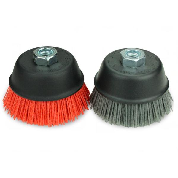 Deburring Black Color Cup Body 4 Inch Nylon Cup Brushes for Light Stock Removal