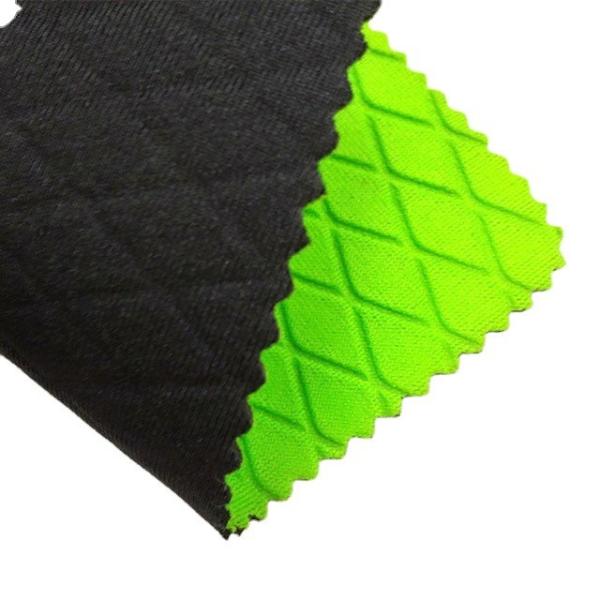 Anti-slip 1.5-5 mm Emmbossed Neoprene Fabric Nylon Coated Elastic Customized