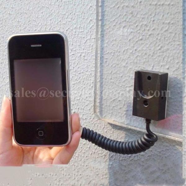 Anti Theft Coiled Cable Leash Tether with Magnets and Double-Sided Tape