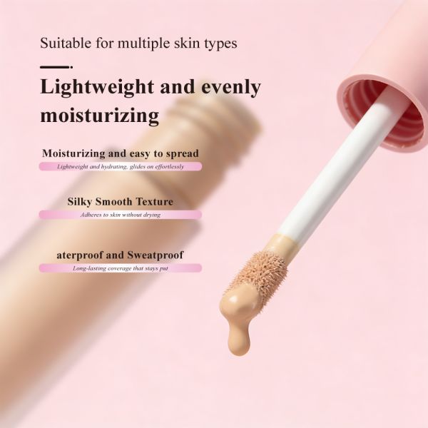 Own-brand Cosmetics Natural Organic Matte Full Coverage Vegan Waterproof Whitening Mineral Liquid Concealer 24-Hour Long-Lasting