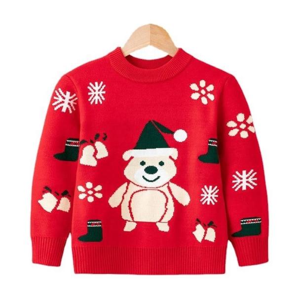 New Autumn And Winter Fashion Christmas Children's Pullovers Kids Girls Boys Knitted Crew Neck Sweaters
