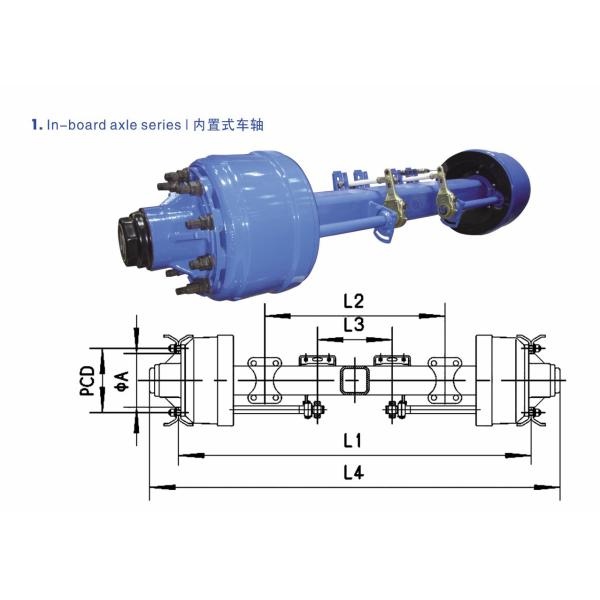 Drum Axles Performance Truck Parts American Type Axles In-Board Axle 8T - 20T