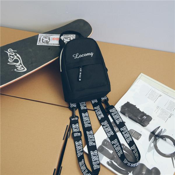 New personality fashion Hong Kong wind mobile phone bag single-shoulder slanting straddle small backpack female backpack