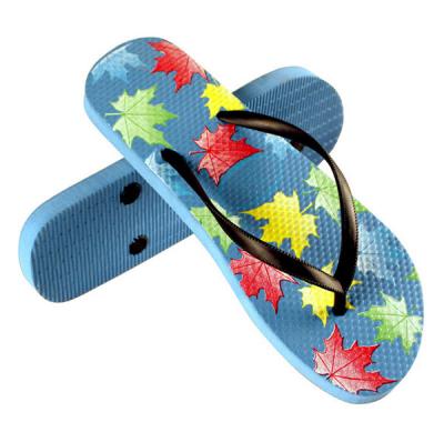 V strap full color printed  Women Flip flops  thongs slipers manufacturers
