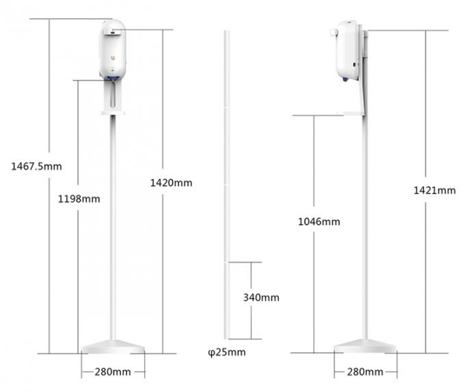 Стена дезинфицирующего средства руки FCC 1100ml ABS безконтактная автоматическая жидкостная установила