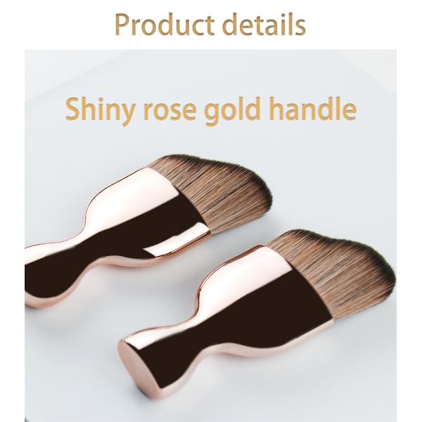 Щетка Kabuki роскошного розового золота косметическая