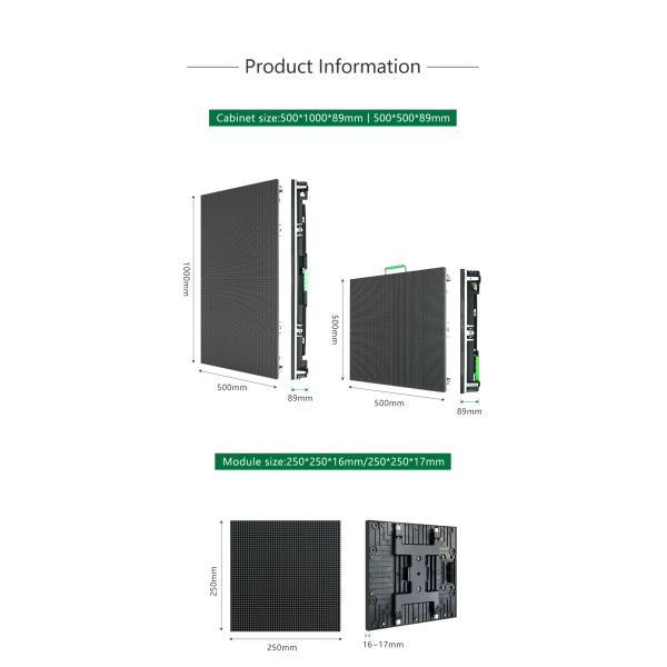 P3.91 P4.81 500*1000mm Outdoor Concert LED Display Rental Full Color Stage Screen 10Ft X 12Ft NL Stock China USA Rental Concerts