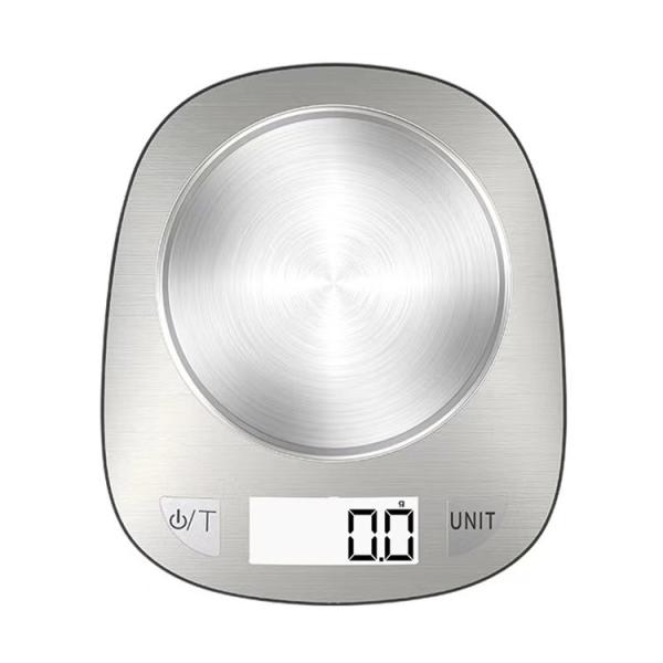 Veidt ROUND 5kg Stainless Steel Food Scale Smart Food Weight Scale Digital Kitchen Scale Battery Operated and ROUND Design