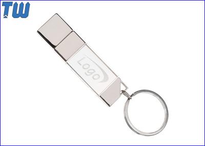 Mini Crystal 8GB USB Flash Memory Silver Metal Mounted Free Key Ring