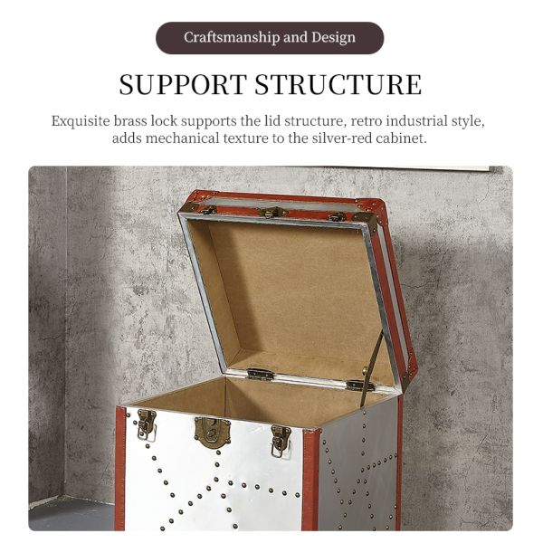 Nidea #308 Industrial Aluminum Sheet Living Room Trunk Cabinet Home Furniture Multifunction Durable Handmade