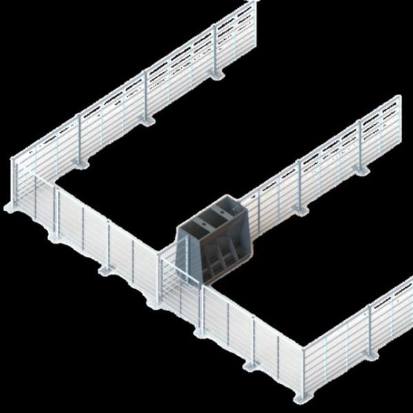 Hygienic Livestock Farm Equipment Galvanized Steel Fattening Pigs Cage
